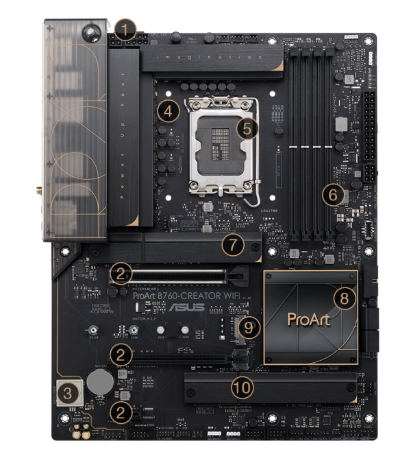 Leistungsmerkmale des ProArt B760-Creator WiFi-Mainboards