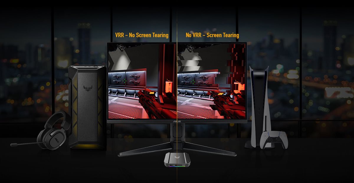 ASUS CAPTURE BOX-CU4K30 VRR(variable refresh rate) comparison illustration