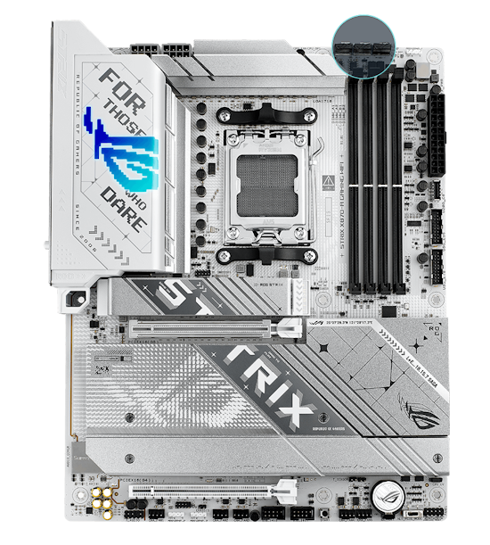 Positonen der Strix X870-A Lüfteranschlüsse