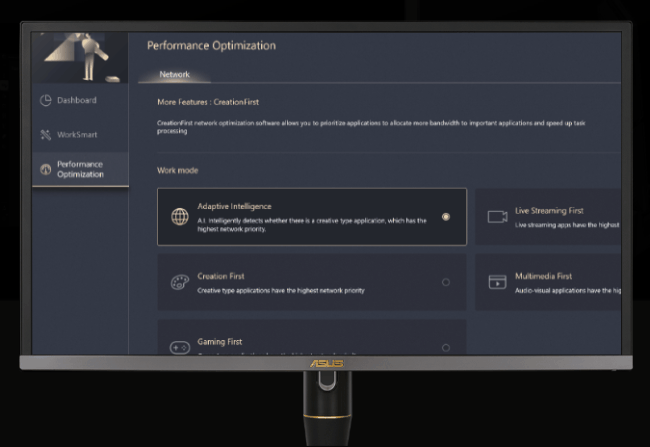 Die Benutzeroberfläche von CreationFirst