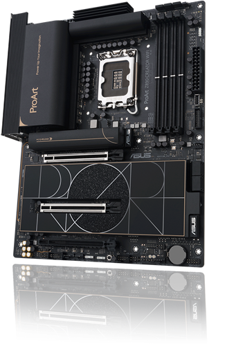 Schräge Draufsicht auf den ProArt Z890-Creator WiFi